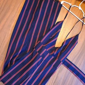Navy Stripe Jumpsuit